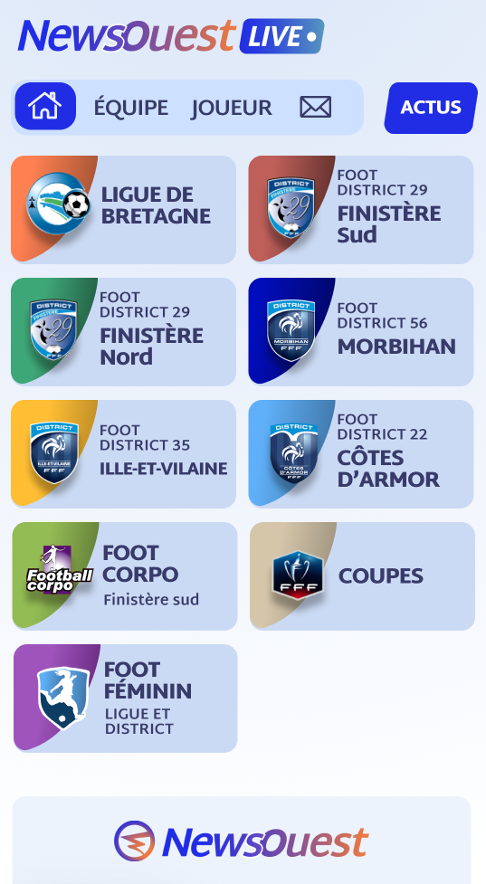 Capture d'écran Newsouest Live - Résultats en temps réel